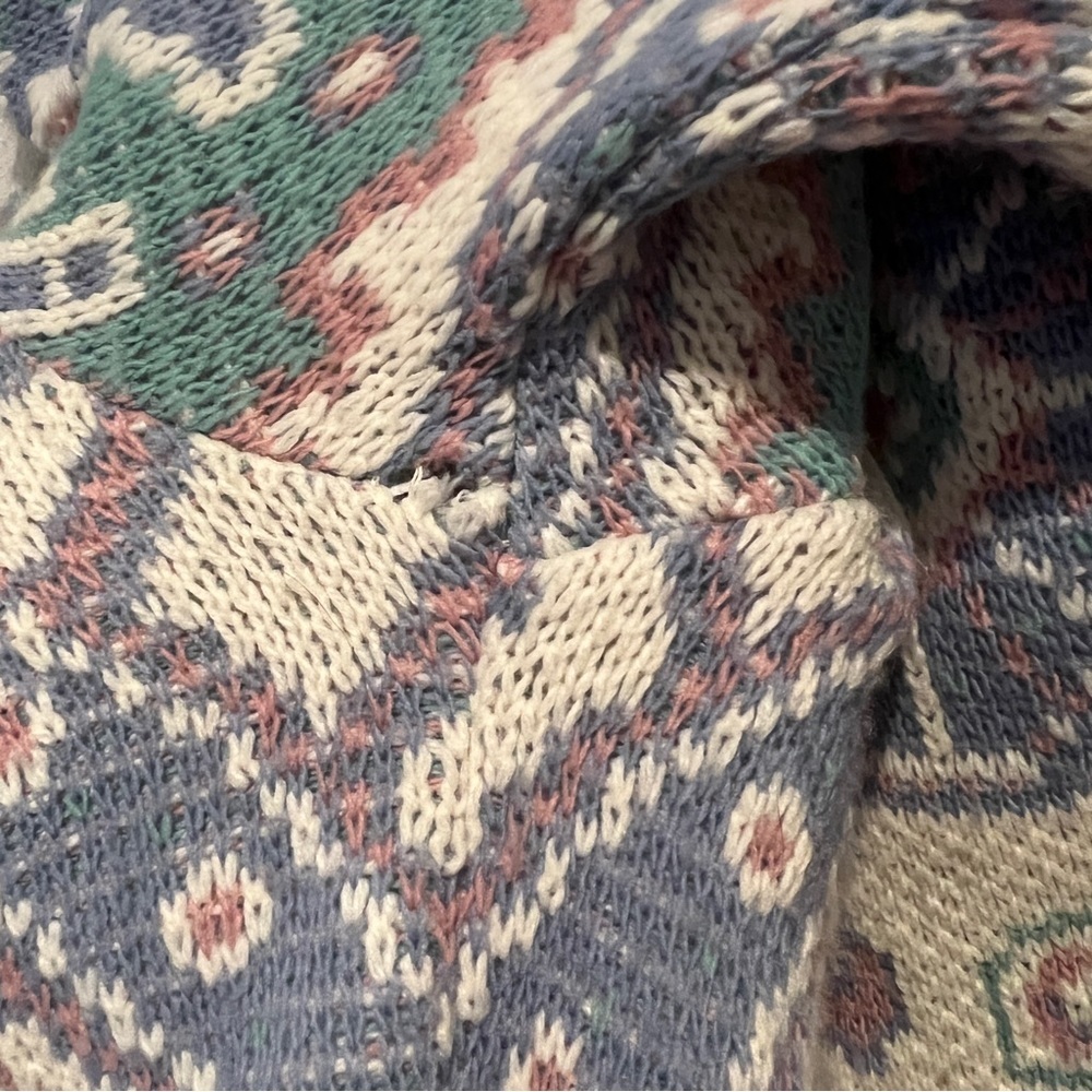 Vintage Jeric Knitwear Crew Neck Paisley Geometric Pattern Sweater - Picture 10 of 10